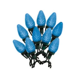 INLITEN LLC-IMPORT 47658-88A LED 25-Light Set, C9, Blue, Faceted