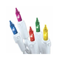 Holiday Wonderland 48601-88A Christmas String To String 100-Light Set, Multi/White Wire