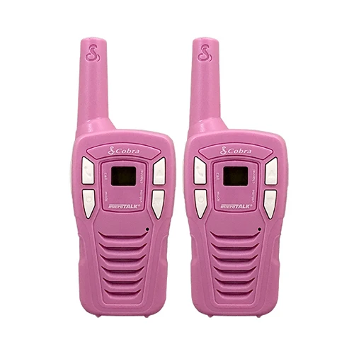 COBRA CX131A Kids' Walkie Talkies, 18-Mile Range, Pink, Pr. 3 COBRA CX131A Kids' Walkie Talkies, 18-Mile Range, Pink, Pr.