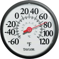 TAYLOR PRECISION PRODUCTS 6700 THERMOMETR IN/OUT BLK 13.25 IN