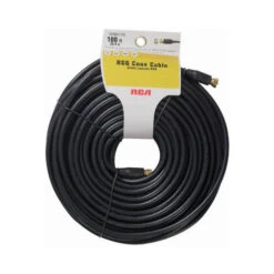 AUDIOVOX VHB6111R 100-Ft. Black RG6U Coaxial Cable With "F" Connectors
