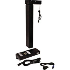 Hafele 637.45.240 Single Adjustable Column, AdjusTableSystem Silver Silver RAL 9006