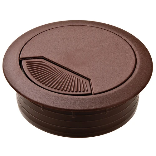 Hafele 429.99.128 Plastic Cable Grommet, Two-Piece, Round With Spring Closure 2 3/8" 60 Mm Plastic, With Spring Loaded, Swivelling Section In Cover, For Workplace Organization, Brown, Diameter 60 Mm Sepia Brown 3 Hafele 429.99.128 Plastic Cable Grommet, Two-Piece, Round With Spring Closure 2 3/8" 60 Mm Plastic, With Spring Loaded, Swivelling Section In Cover, For Workplace Organization, Brown, Diameter 60 Mm Sepia Brown
